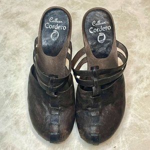 Colleen Cordero Brown Leather Mules size 37.5